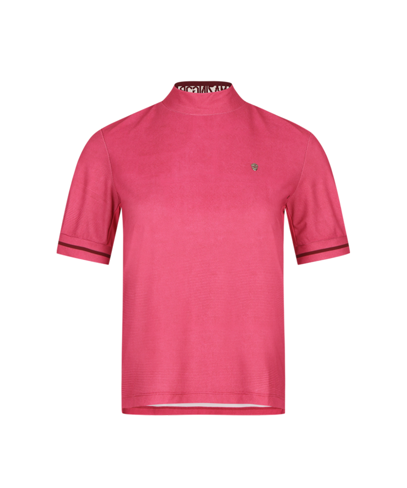 Amazing Cre Women's Natural Tech Washing High Neck T-shirt - Pink