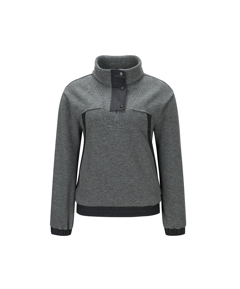 ANEW Golf Women's Half Zip-Up Long sleeves T Shirt - Gray