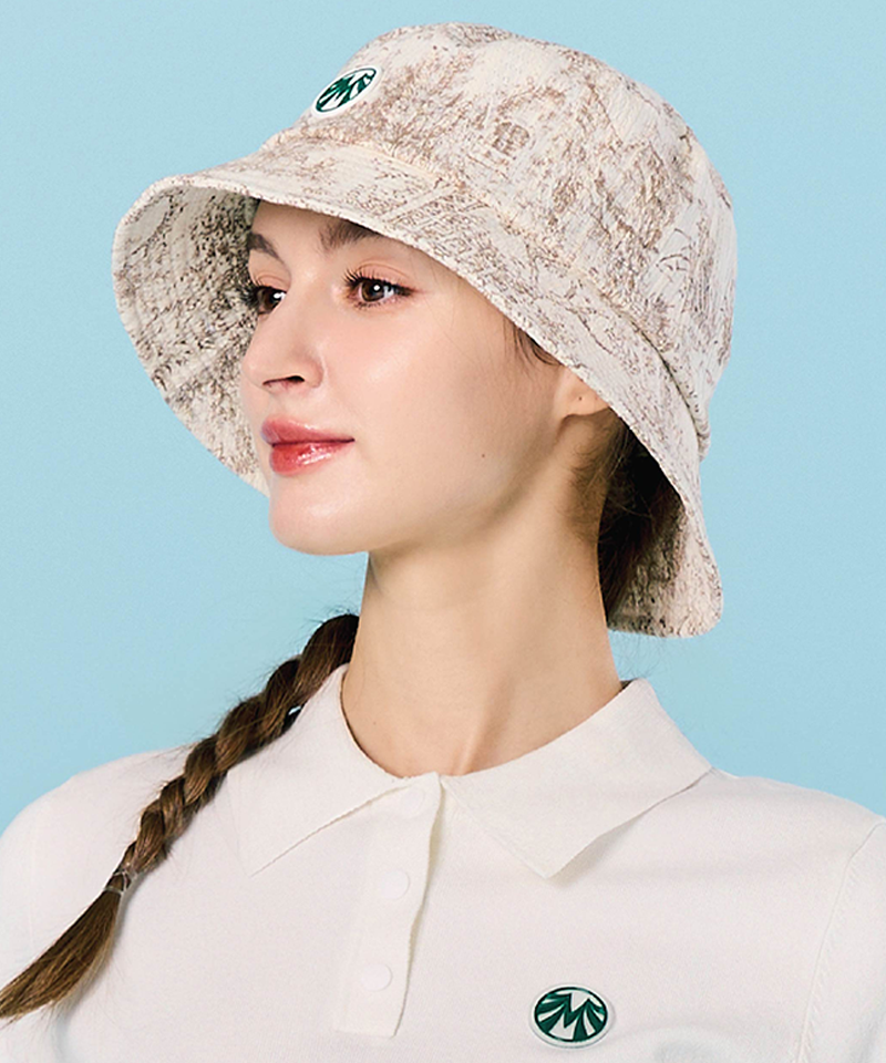 Nature Pattern Saint Signature Bucket Hat - Navy