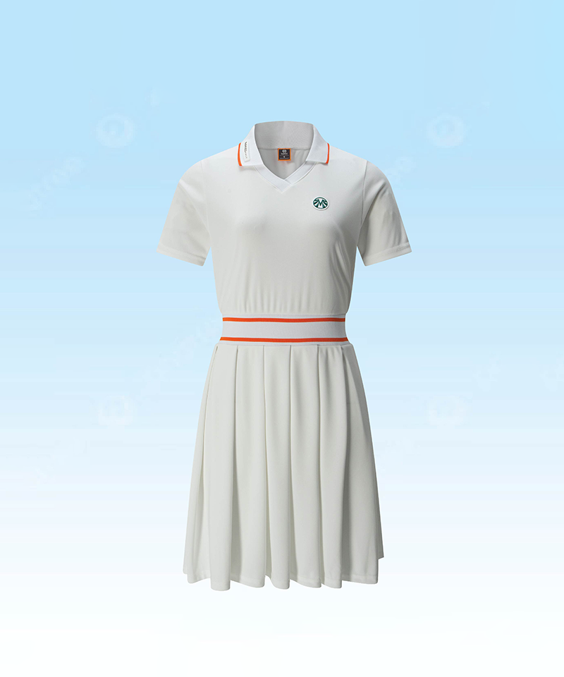 ivory jersey dress Women's Lightweight and Cool Stretch Pleated ED-025