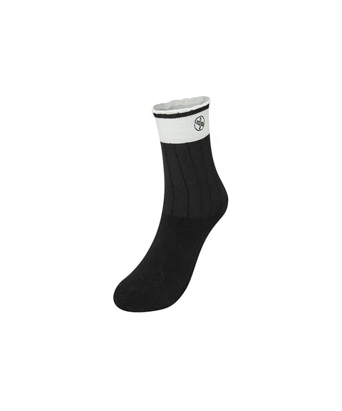 XEXYMIX Golf Non-Slip Braided Crew Socks - Black