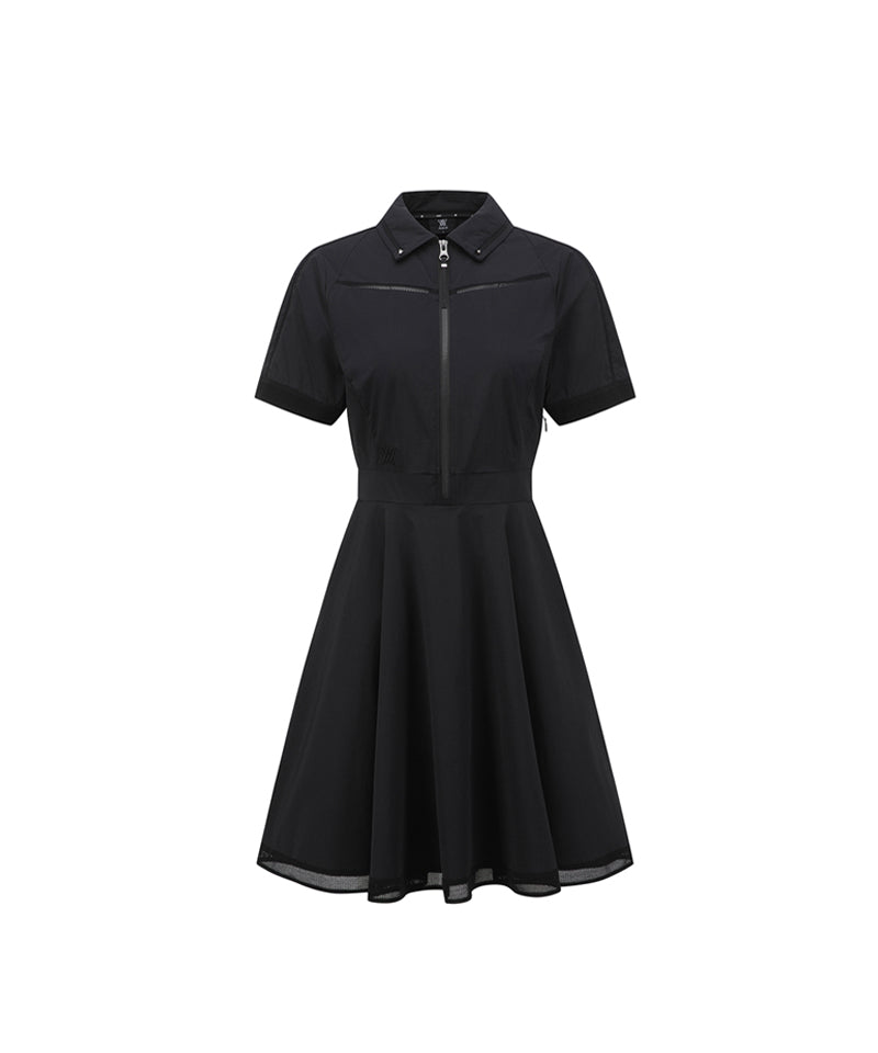 Top Rated ANEW Golf Women's SM Flare Collared One Piece - Black Black / M Premium Golf & Lifestyle Wear Top Rated ANEW Golf Women's SM Flare Collared One Piece - Black Black / M Premium Golf & Lifestyle Wear