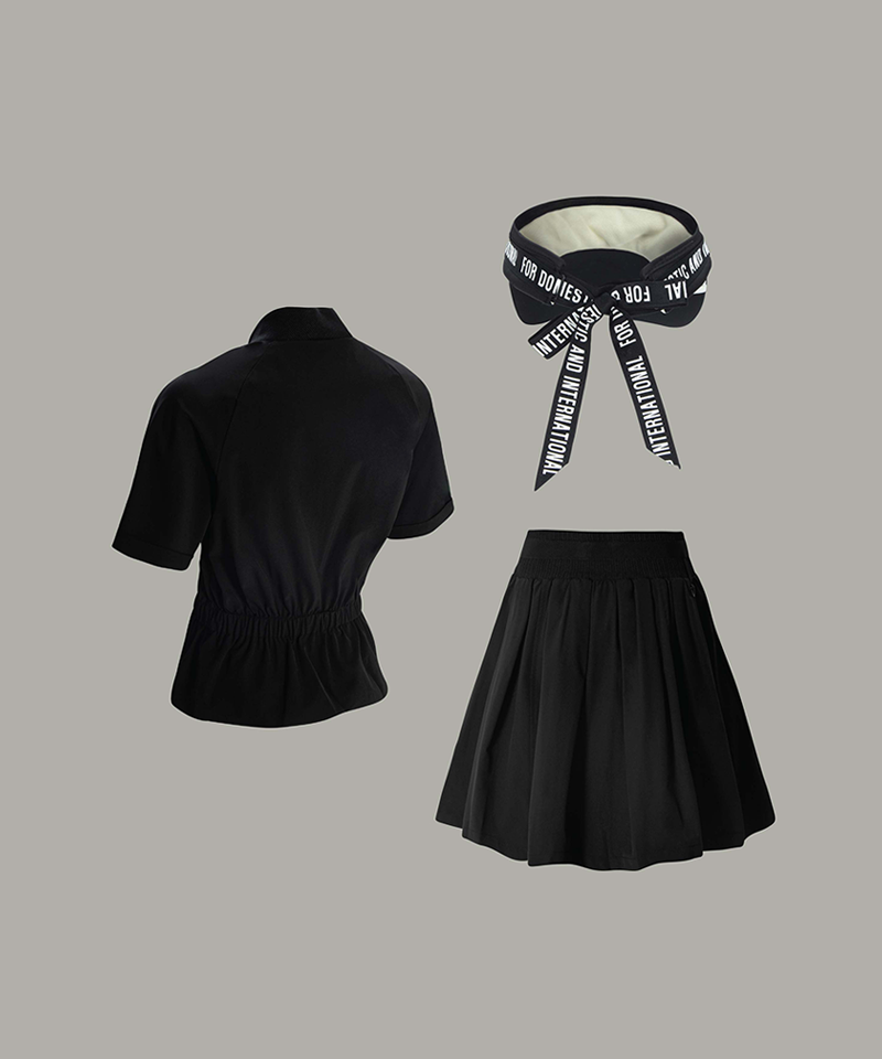 Black Label Technical Hyperspan Woven Set (Top+Skirt)