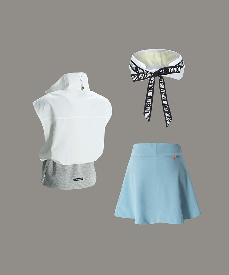 Black Label Technical Layering Set (Top+Skirt)