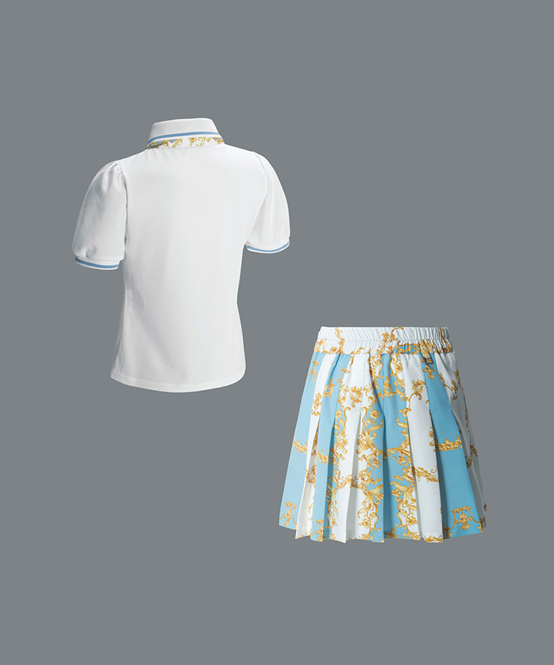 Gold Label Ethnic Royal Coordination Set (Top+Skirt)