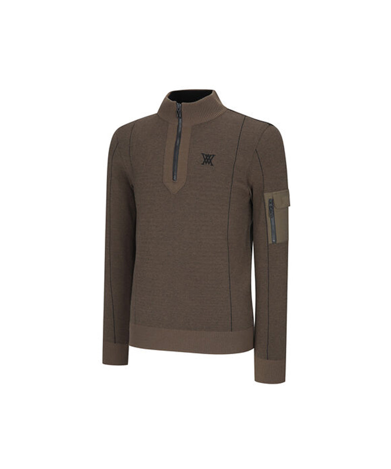 【KOOLOSET】Half Zip-Up Seattle MTM Men's Two Tone Half Zip-Up Pullover - Khaki– Sokim
