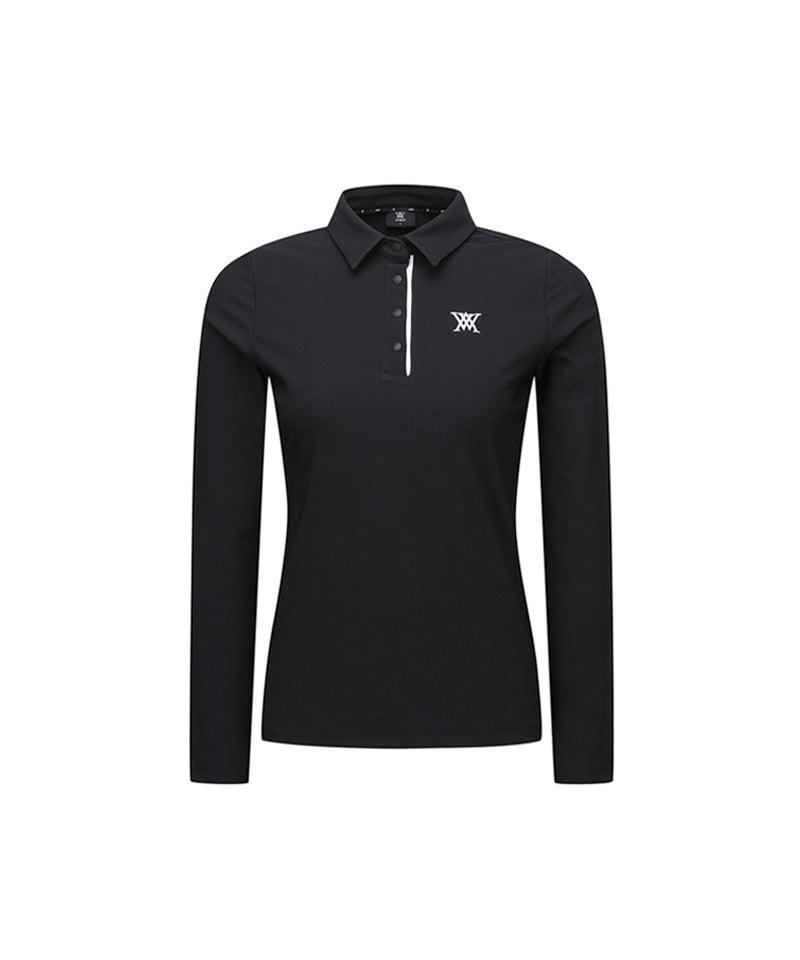 ANEW Golf: Women Corduroy Long T-Shirt - Black