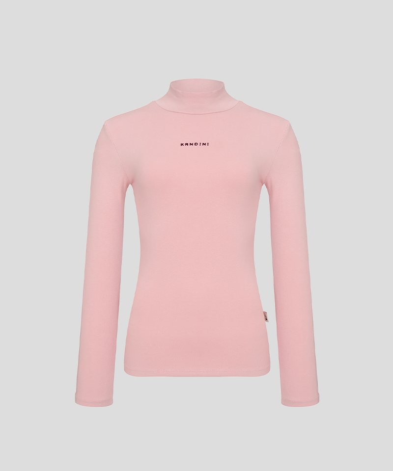 KANDINI Warm Half-neck T-Shirt - Pink