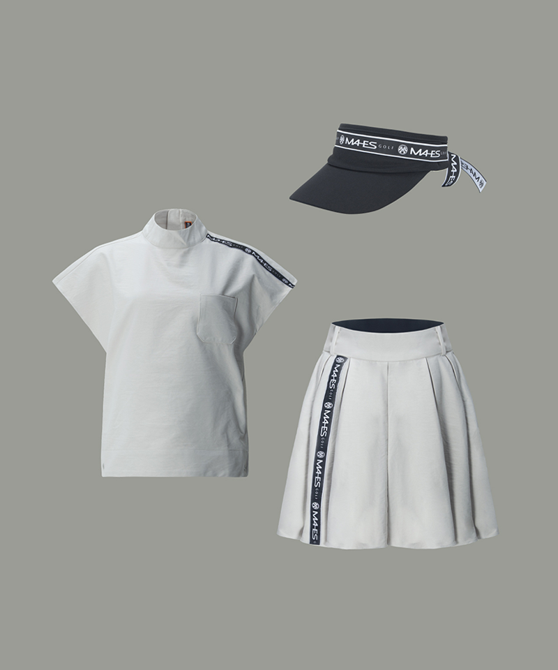 Urban Natural Vest And Pocket Skirt Set (Top+Skirt)