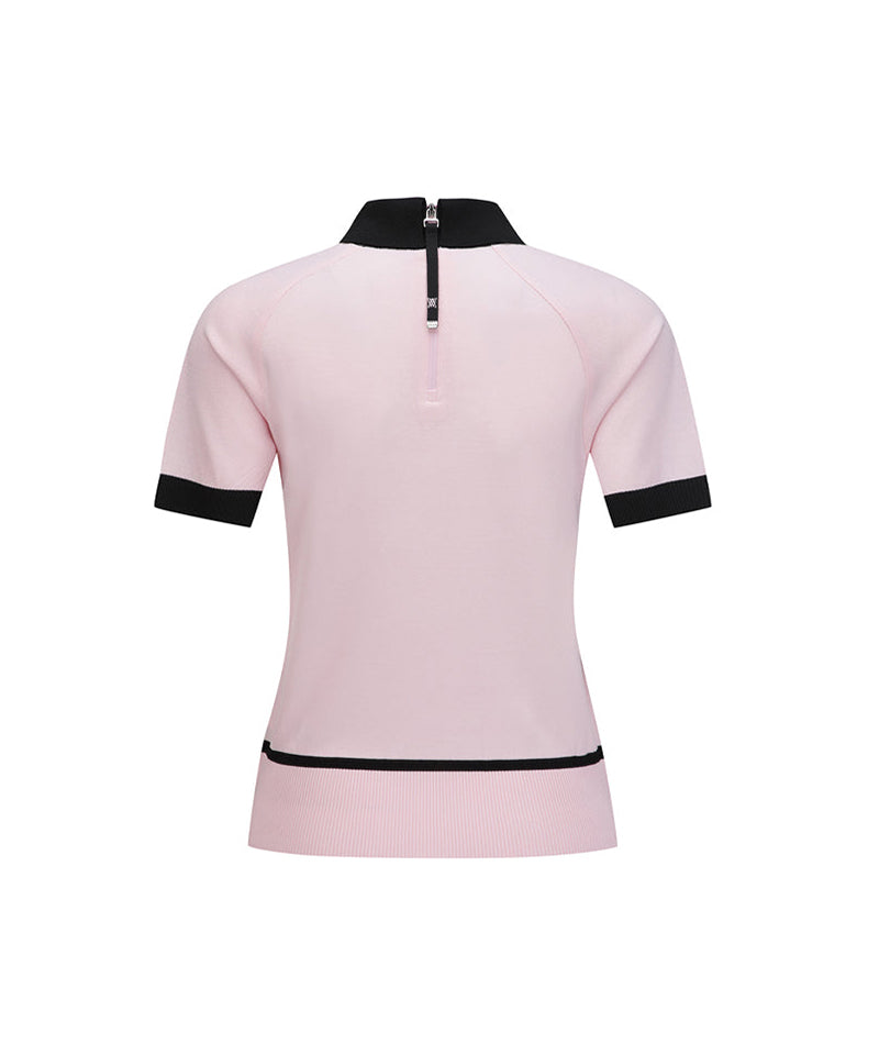 ANEW Golf Women's SM Mesh Patch Short Sleeve Sweater - Light