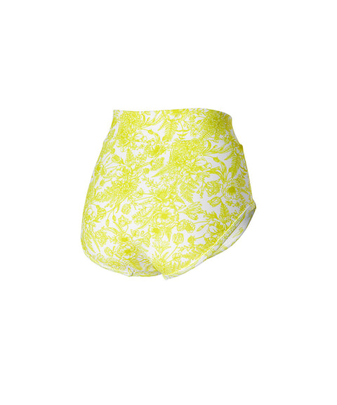 XEXYMIX Swim Black Label Signature Life Essential Flower Shorts - Sunny Lime