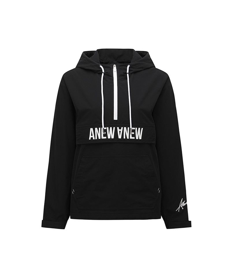 【ANEW GOLF】UNI HOODIE SHORT T-SHIRT BK ANEW Golf: Uni Hoodie Anorak - Black– Sokim