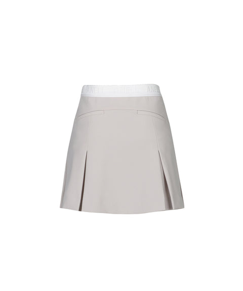 Anell Golf Clash Tuck Skirt - Light Gray