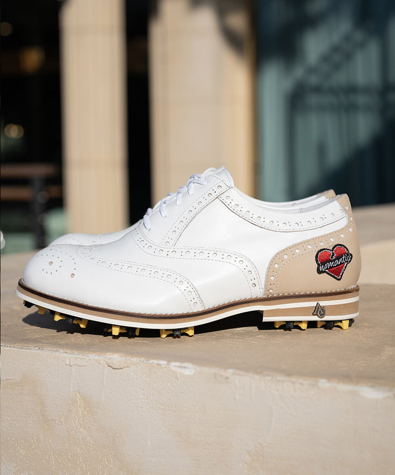 ALL CLASSIC Golf Noble Wingtip Classic Golf Shoes - White