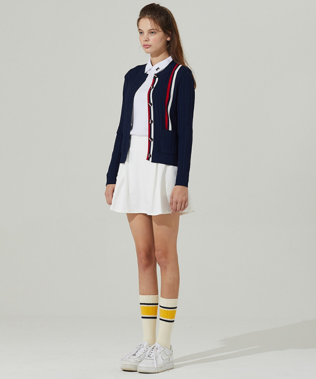 [Warehouse Sale] Haley Golf Wear Women's ALine Pleated Skirt White Sokim