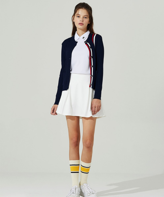 [Warehouse Sale] Haley Golf Wear Women's ALine Pleated Skirt White Sokim