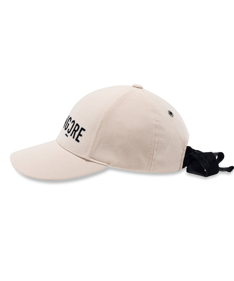 Amazing Cre Velvet ribbon point cap - Beige