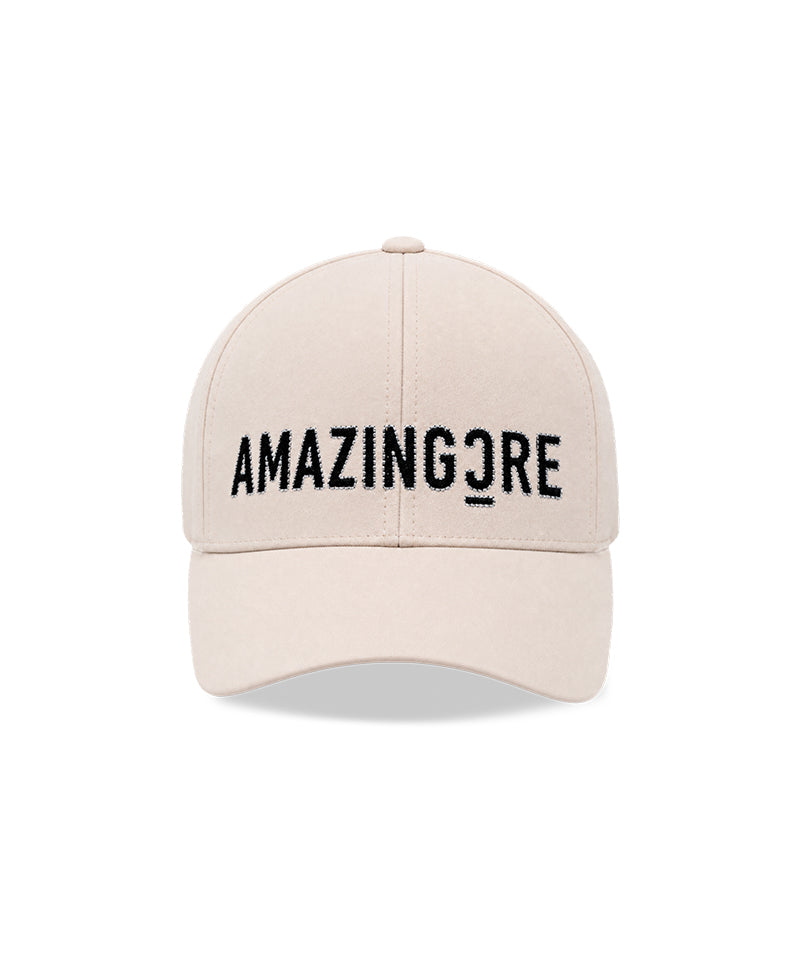 Amazing Cre Velvet ribbon point cap - Beige