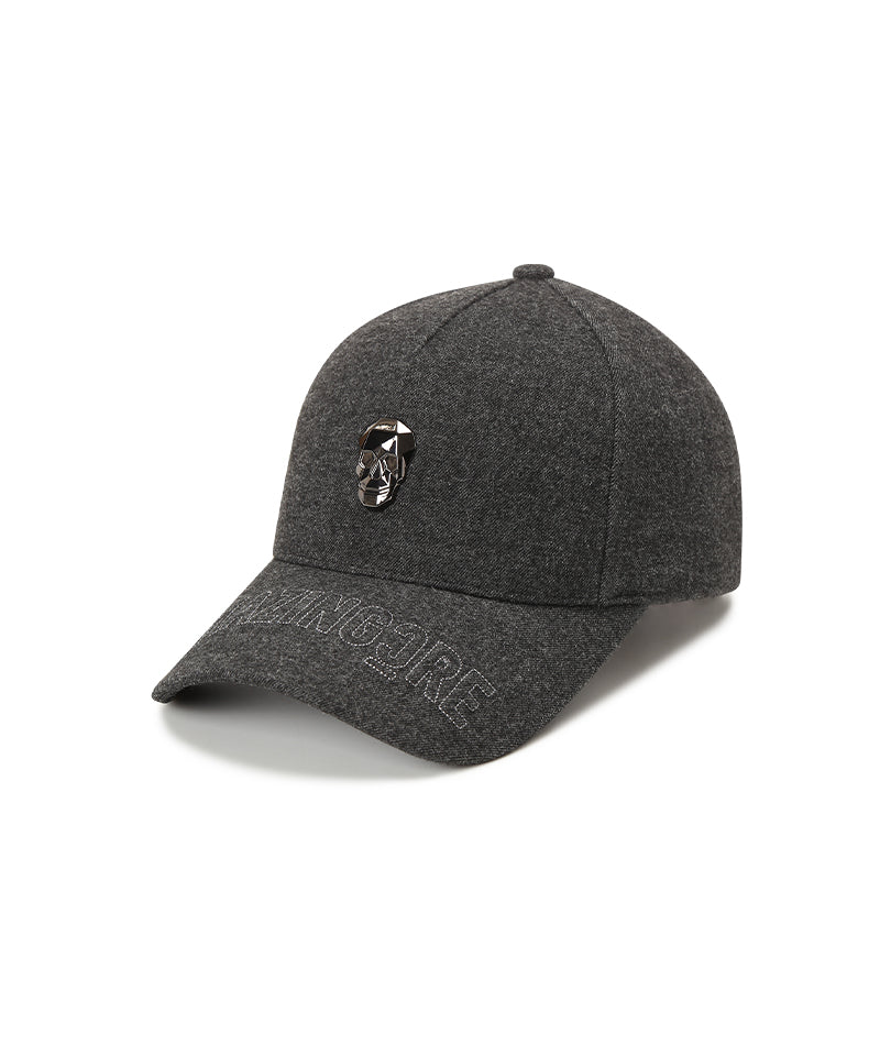 Amazing Cre Embossed Wool Cap - Charcoal