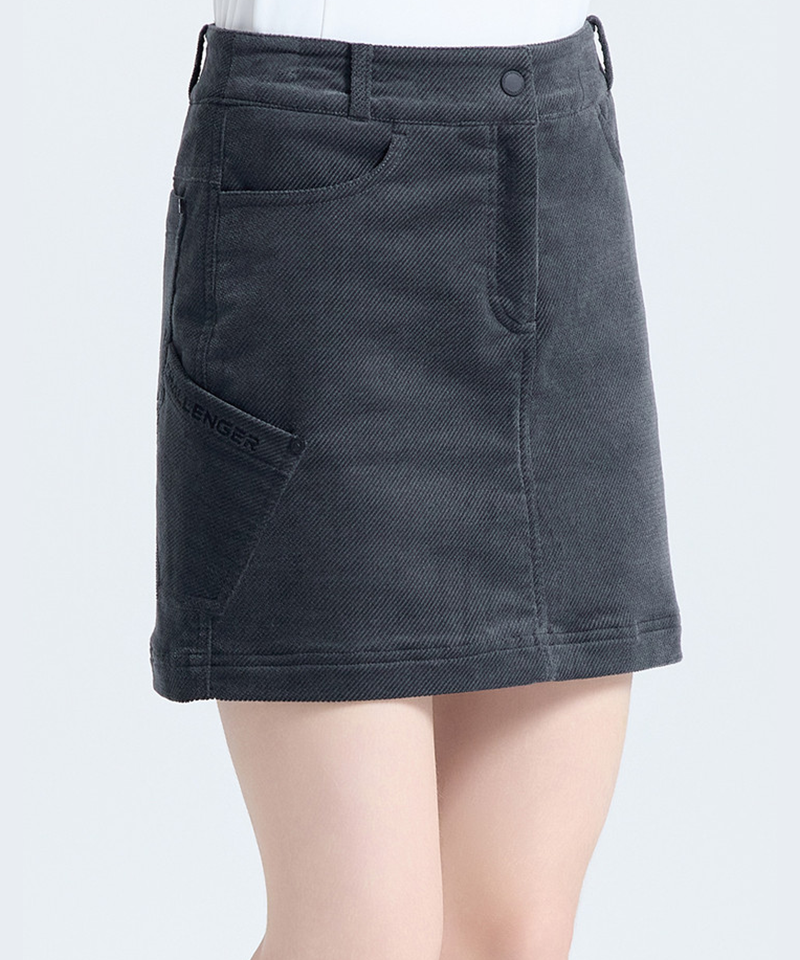 Challenger Women's Corduroy H-Line Culottes - Charcoal