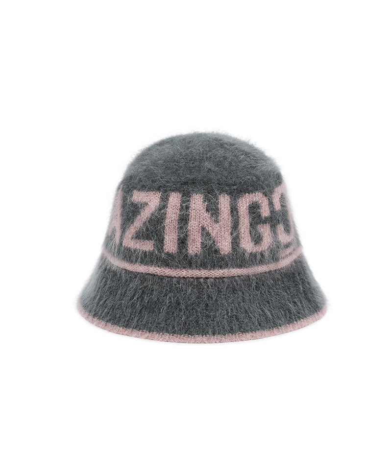 Amazing Cre Angora Knit Hat - Grey