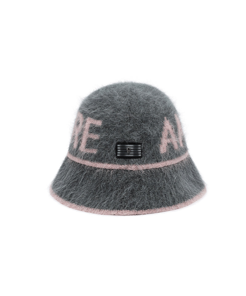 Amazing Cre Angora Knit Hat - Grey