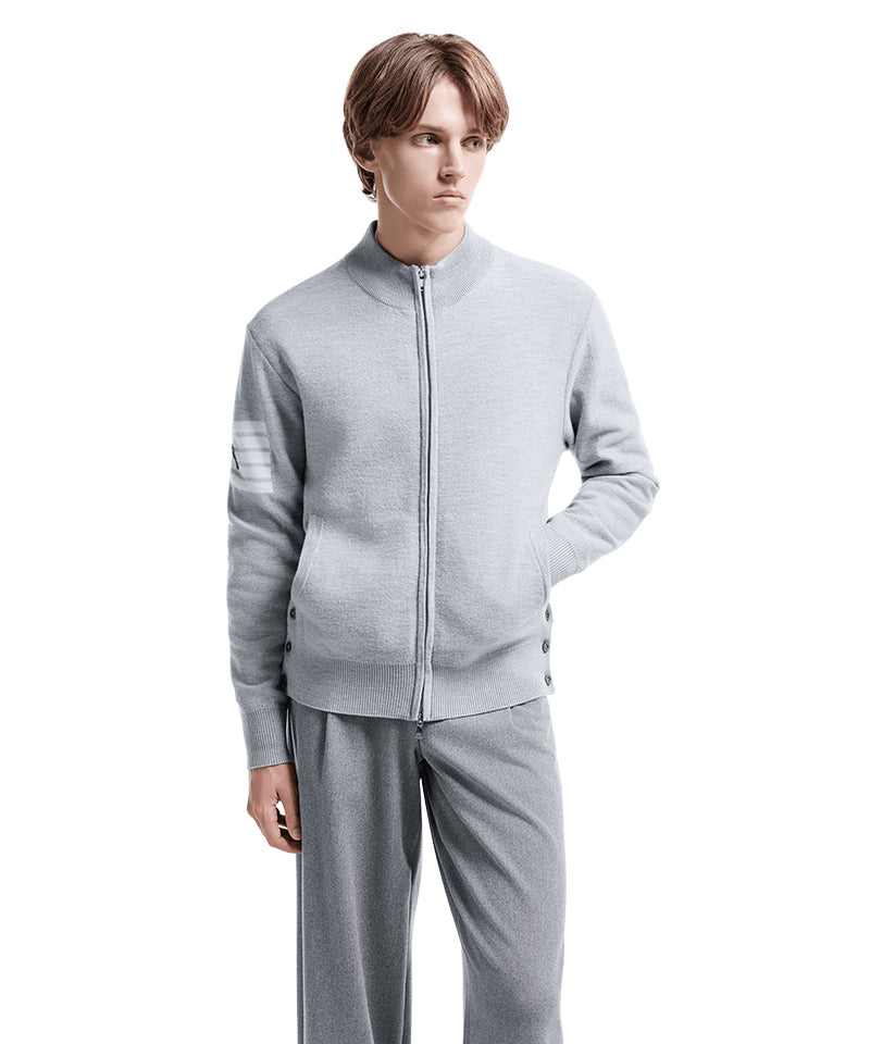 Amazing Cre Men's Ghost Sweater Cardigan - Light Grey