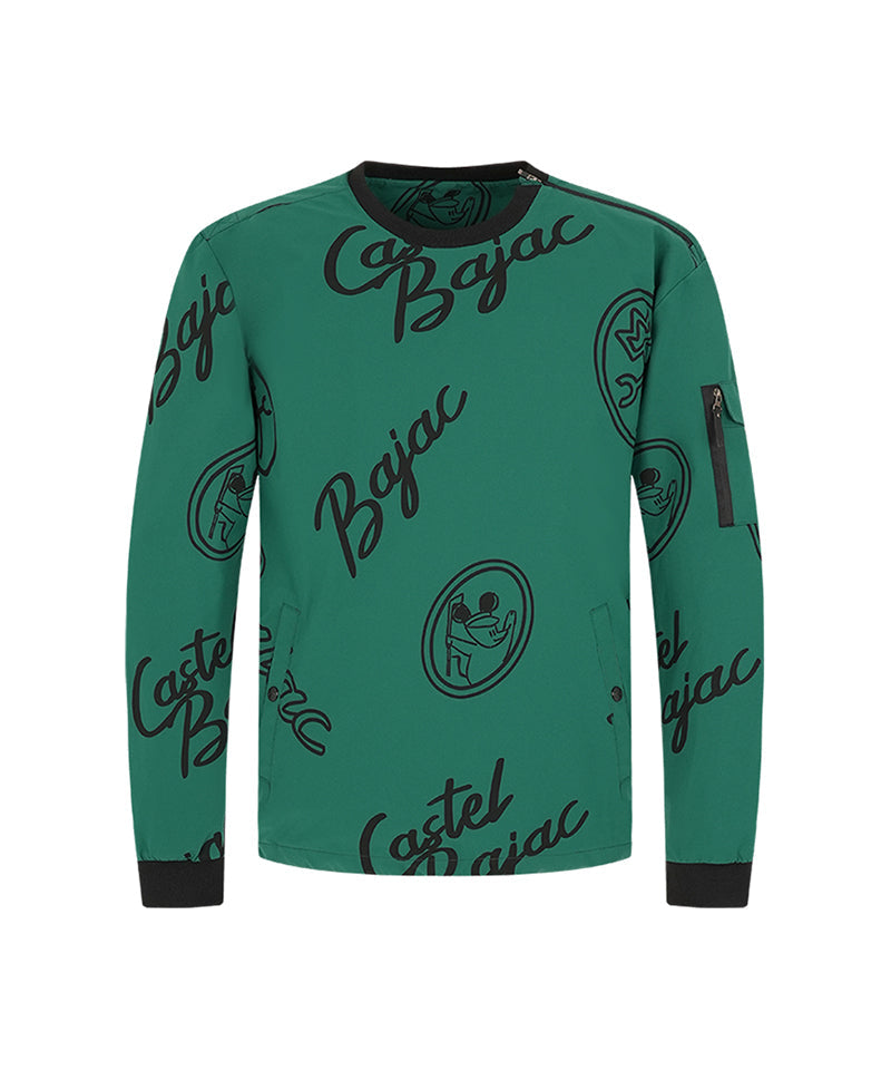 Castelbajac Men's Print Anorak Windbreaker - Green