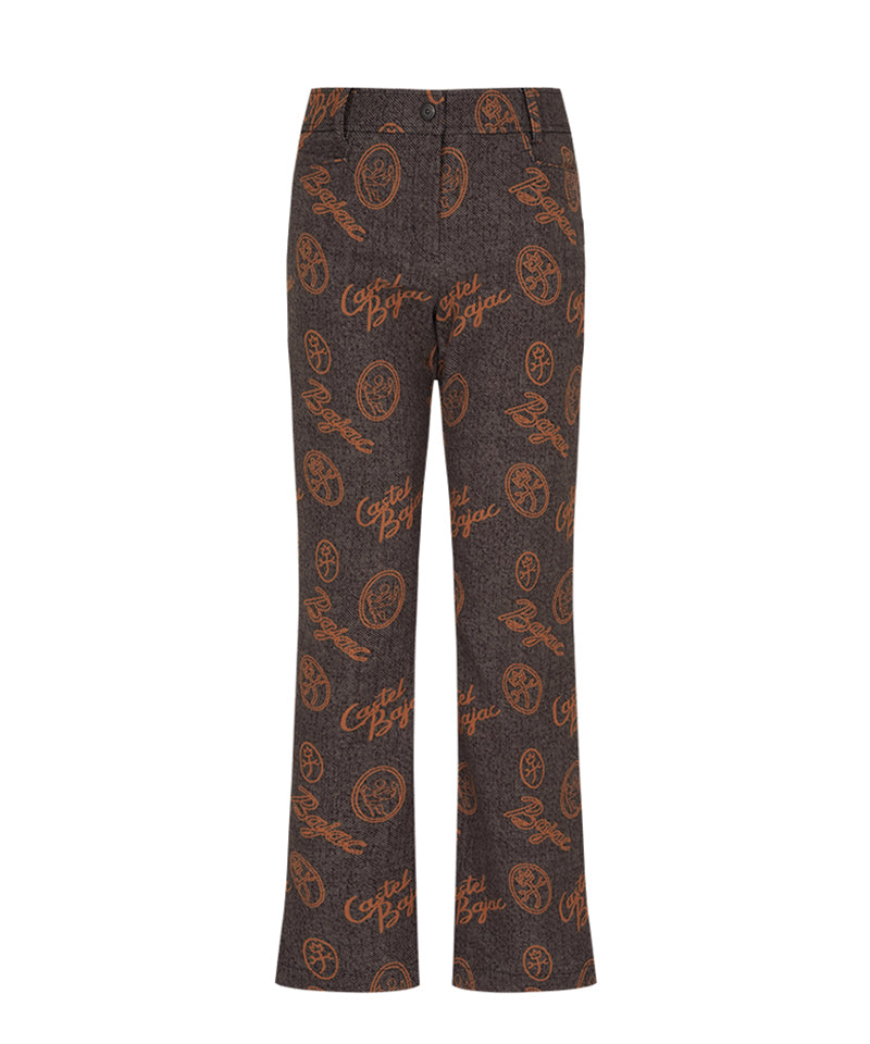 Castelbajac Women's Bootcut Print Pants - Black