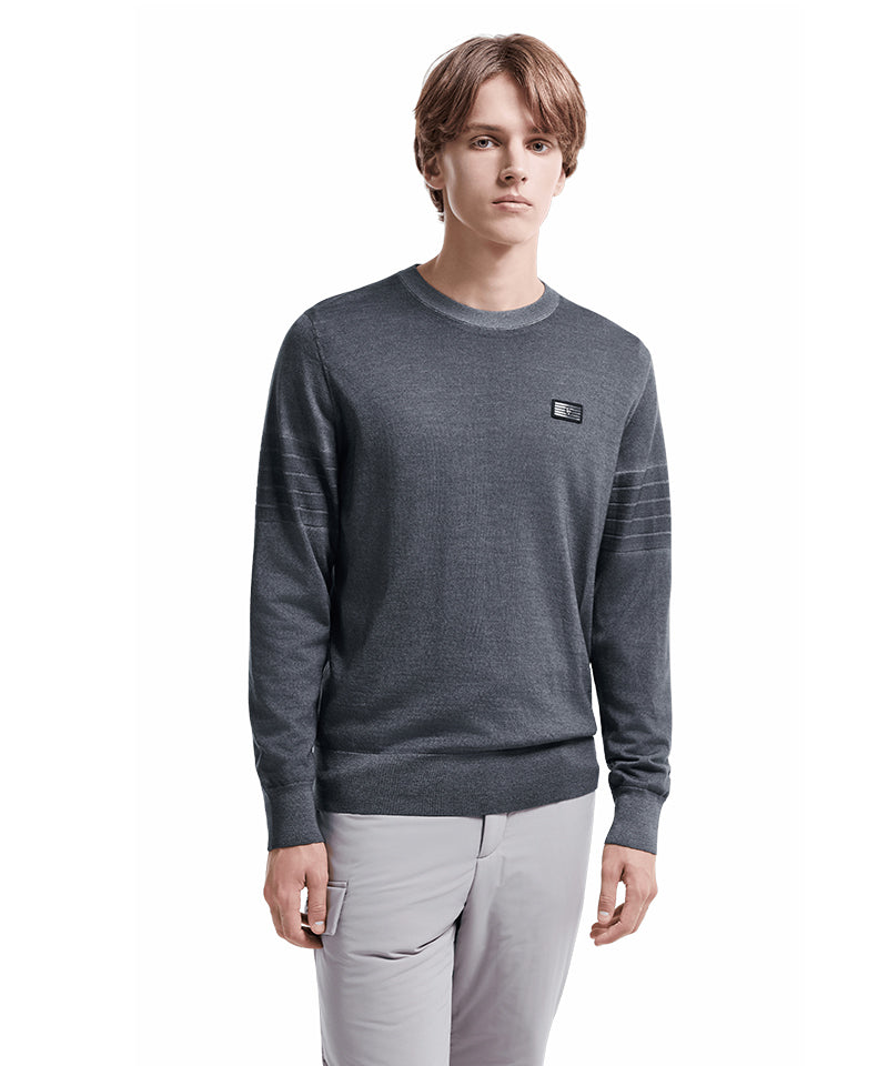 Amazing Cre Men's Dyed Windproof Lining Sweater - Grey