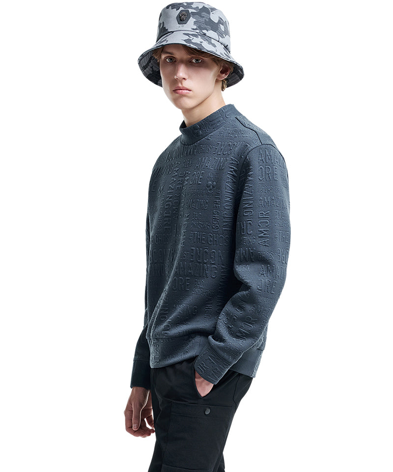 Amazing Cre Men's Urban Typo JQD Pullover T-shirt - Turkish Blue