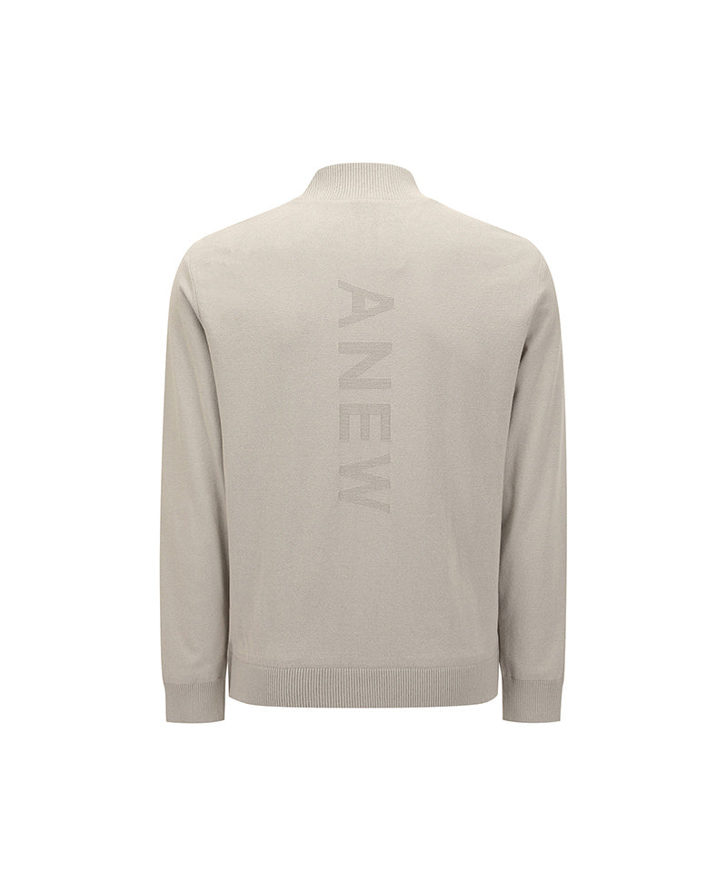 Men's Woven Hybrid Sweater Cardigan - Khaki Beige