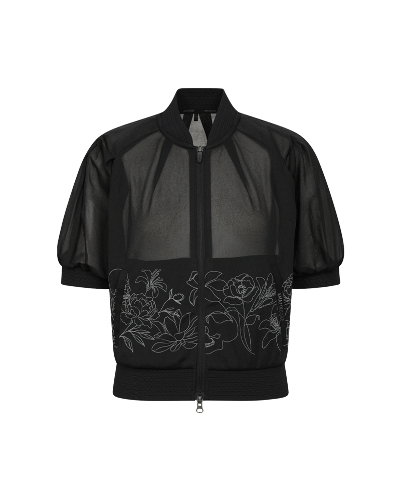 Amazing Cre Women's Aero Luxe Sheer Jersey Jacket - Black