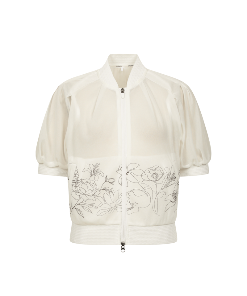 Amazing Cre Women's Aero Luxe Sheer Jersey Jacket - White