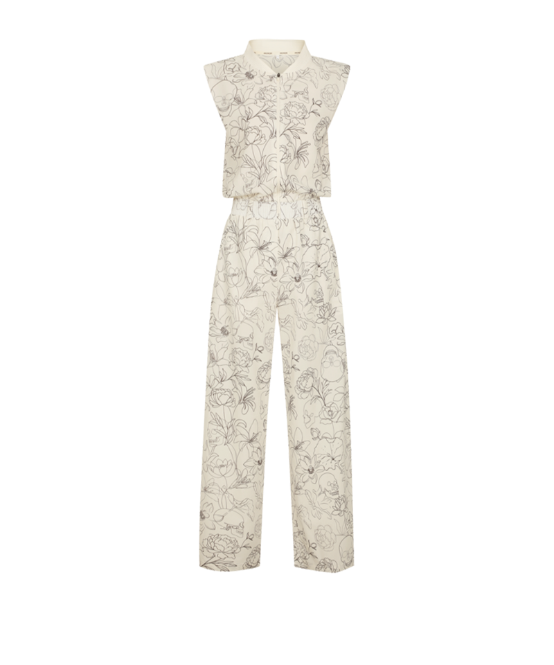 Amazing Cre Women Aero Luxe Botanical Alex Jumpsuit - Ivory