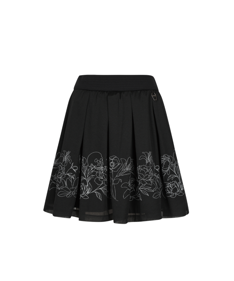 Amazing Cre Women Aero luxe Sheer Flared Golf Skirt - Black