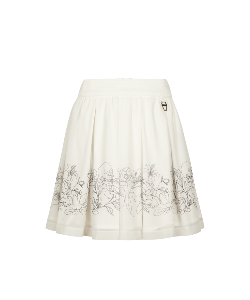 Amazing Cre Women's Aero luxe Sheer Flared Golf Skirt - Off White