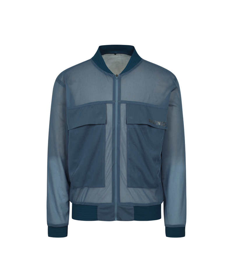 Amazing Cre Men's Aero luxe Sheer Jersey Jacket - Blue