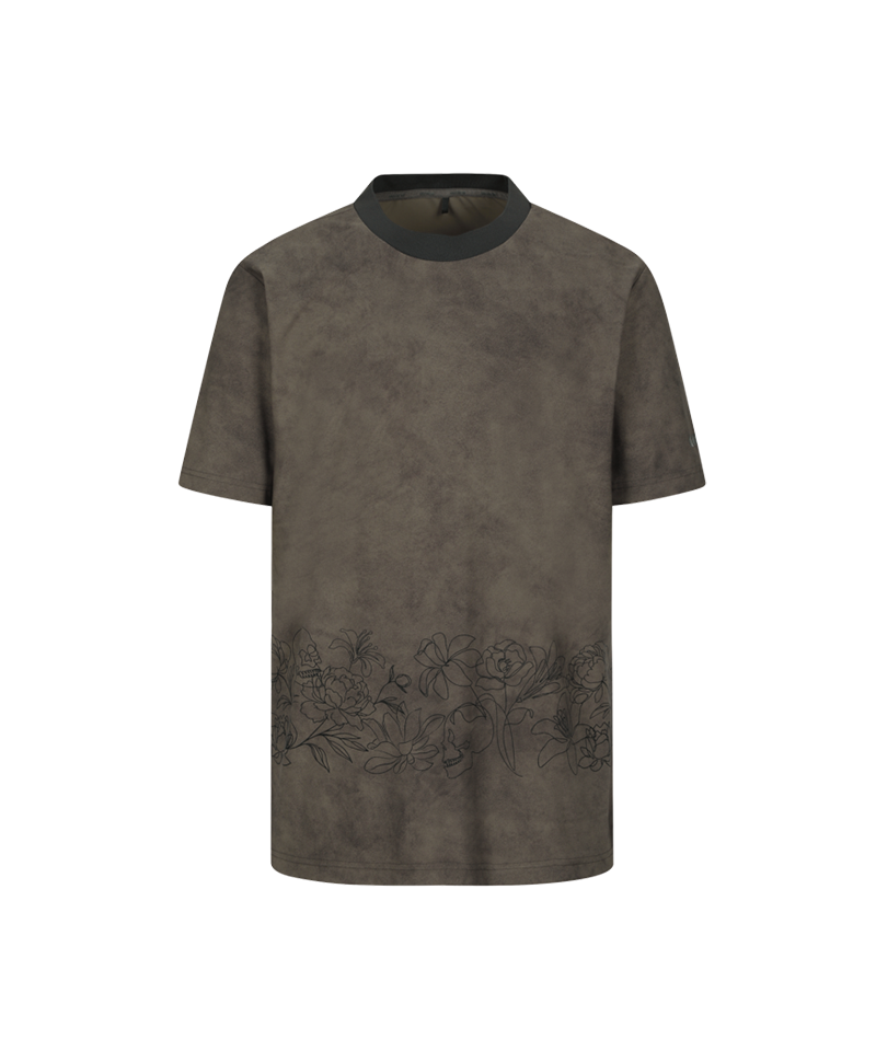 Amazing Cre Men's Aero luxe Botanical Alex Round T-shirt - Brown
