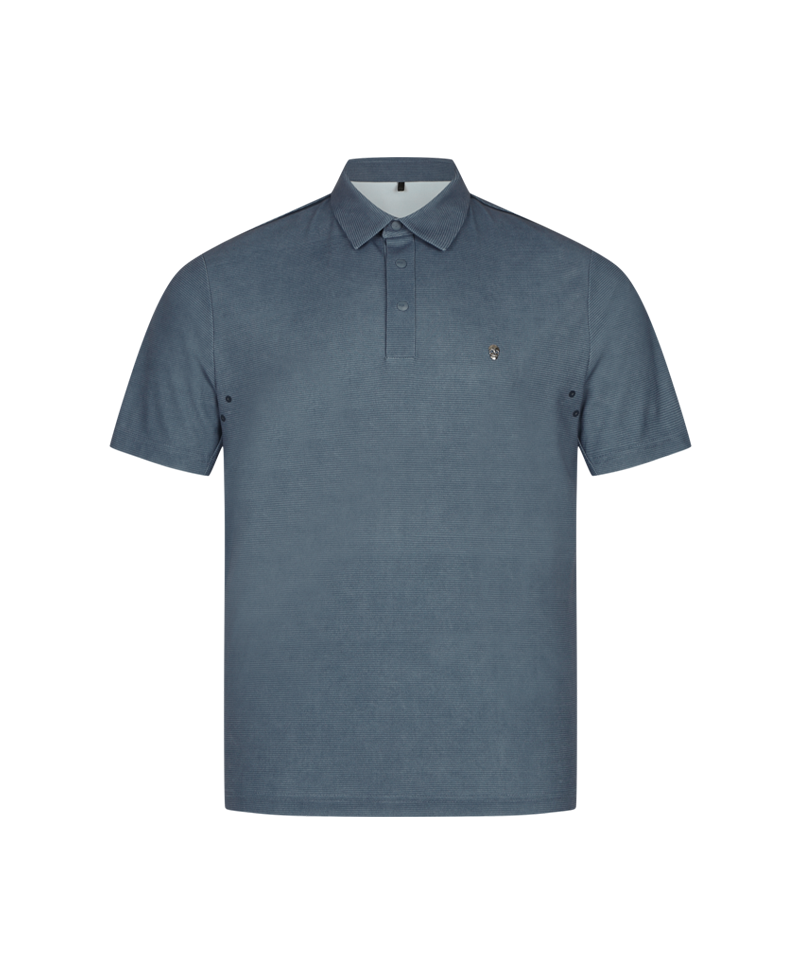 Amazing Cre Men's Natural Tech Washing Collar T-Shirt - Navy