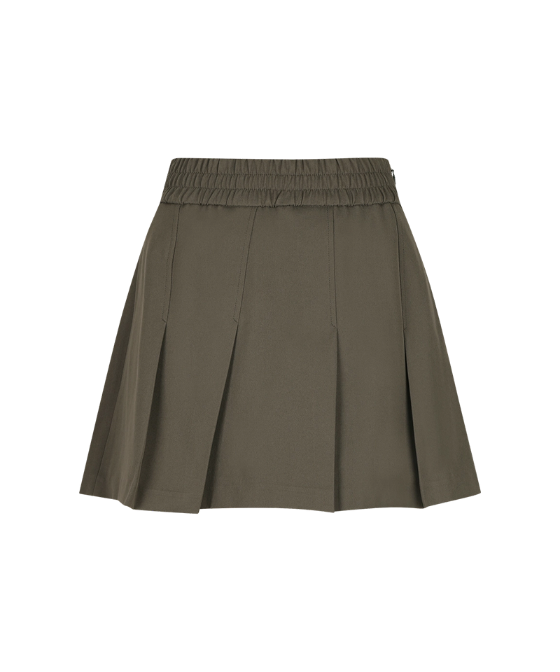 Amazing Cre Women's Urban Essential Pleated Skirt - Brown