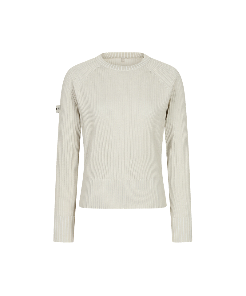 Amazing Cre Women's Urban Essential Round Sweater - Stone