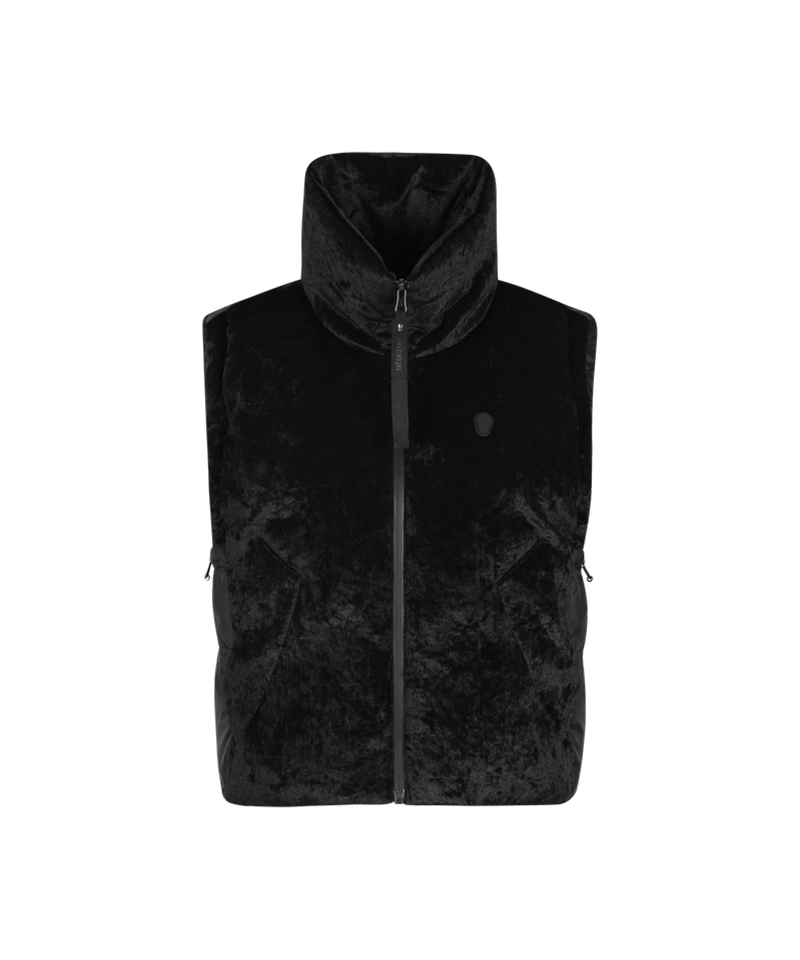 Amazing Cre Women's Comfy Coordination Velvet Down Vest - Black