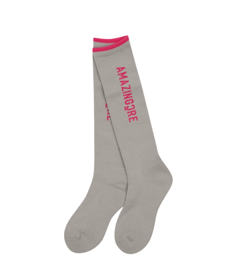 Amazing Cre Logo JQD Wool Knee Socks - Grey