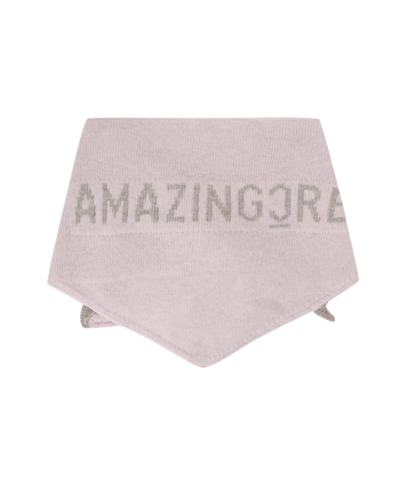 Amazing Cre Women's Knit Scarf - Melange Pink