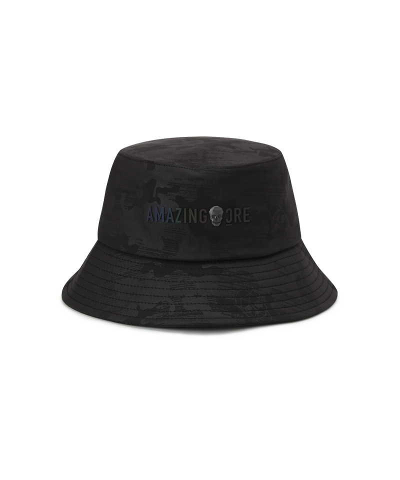Amazing Cre Camouflage Emboss Printing Hat - Black