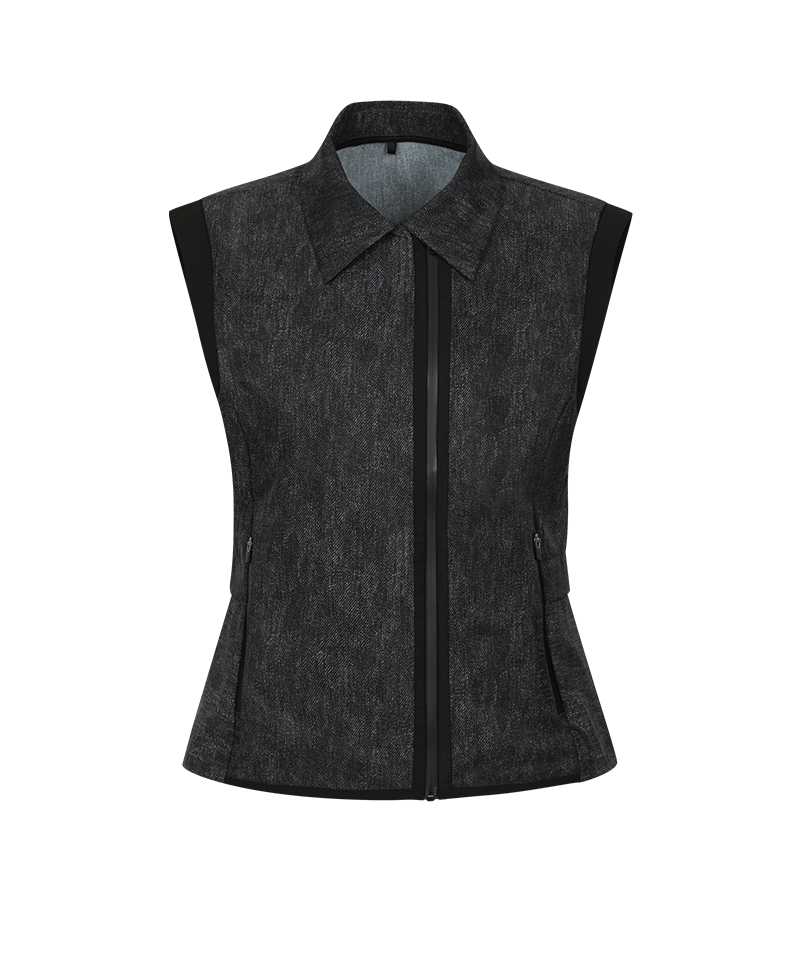 Amazing Cre Women's Engineered Indigo Vest - Grey