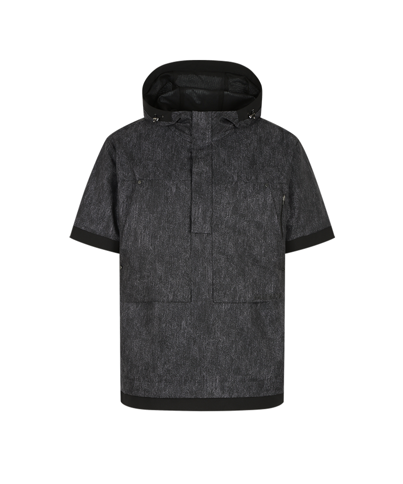 Amazing Cre Men's Engineered Indigo Short Sleeve Jacket - Grey