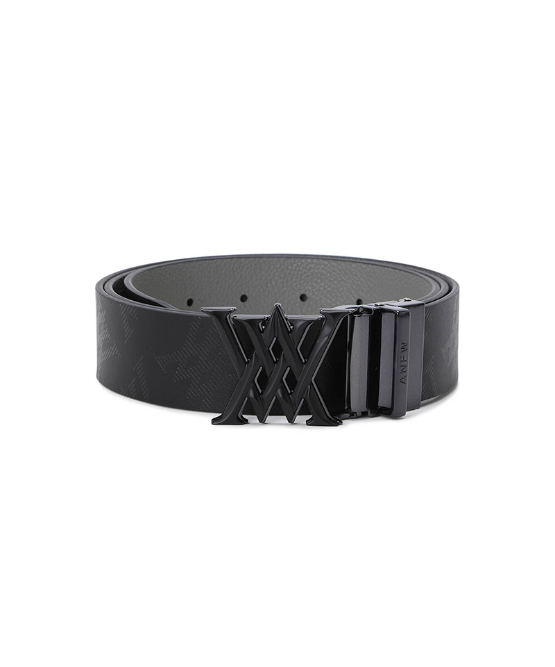 Men's Two Way Pattern Belt - Black