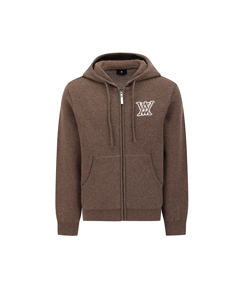 Men's Comfort Hoodie Knit Cardigan - Brown